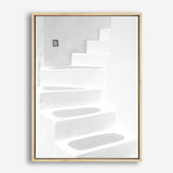 Shop Santorini White Steps I Photo Canvas Print a coastal themed photography framed stretched canvas print from The Print Emporium wall artwork collection - Buy Australian made prints for the home and your interior decor space, TPE-1250-CA-35X46-NF