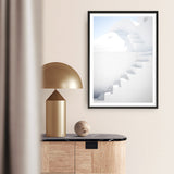 Shop Santorini White Steps II Photo Art Print a coastal themed photography wall art print from The Print Emporium wall artwork collection - Buy Australian made fine art poster and framed prints for the home and your interior decor, TPE-1251-AP