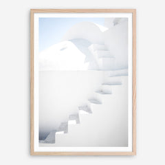 Shop Santorini White Steps II Photo Art Print a coastal themed photography wall art print from The Print Emporium wall artwork collection - Buy Australian made fine art poster and framed prints for the home and your interior decor, TPE-1251-AP