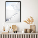 Shop Santorini White Steps II Photo Art Print a coastal themed photography wall art print from The Print Emporium wall artwork collection - Buy Australian made fine art poster and framed prints for the home and your interior decor, TPE-1251-AP