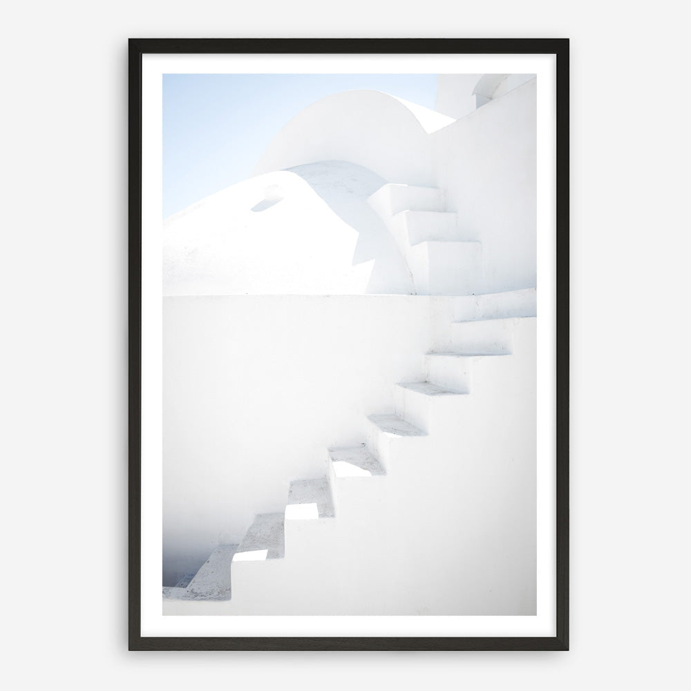 Shop Santorini White Steps II Photo Art Print a coastal themed photography wall art print from The Print Emporium wall artwork collection - Buy Australian made fine art poster and framed prints for the home and your interior decor, TPE-1251-AP