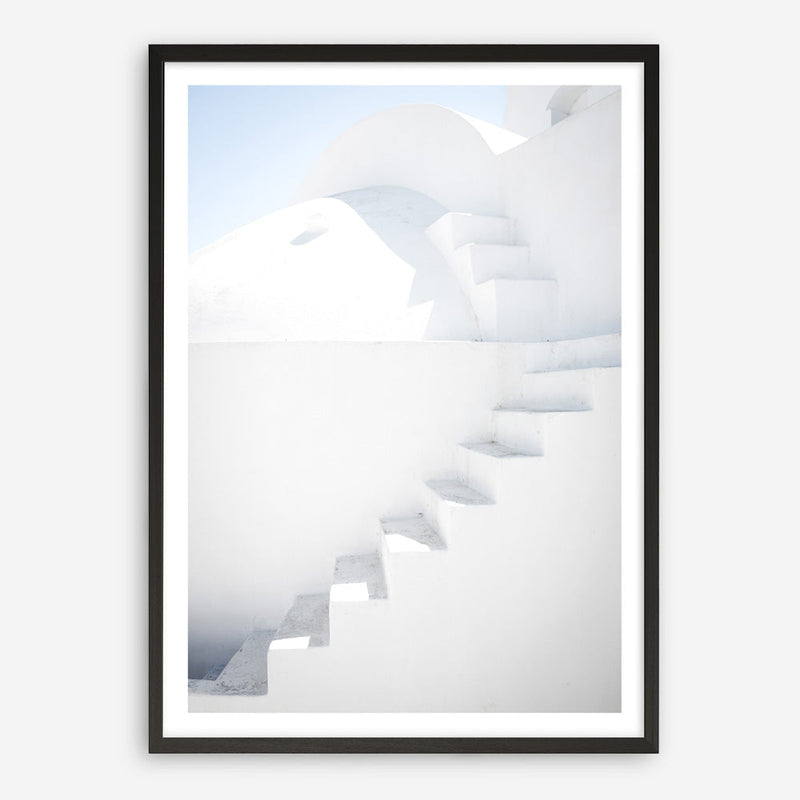 Shop Santorini White Steps II Photo Art Print a coastal themed photography wall art print from The Print Emporium wall artwork collection - Buy Australian made fine art poster and framed prints for the home and your interior decor, TPE-1251-AP