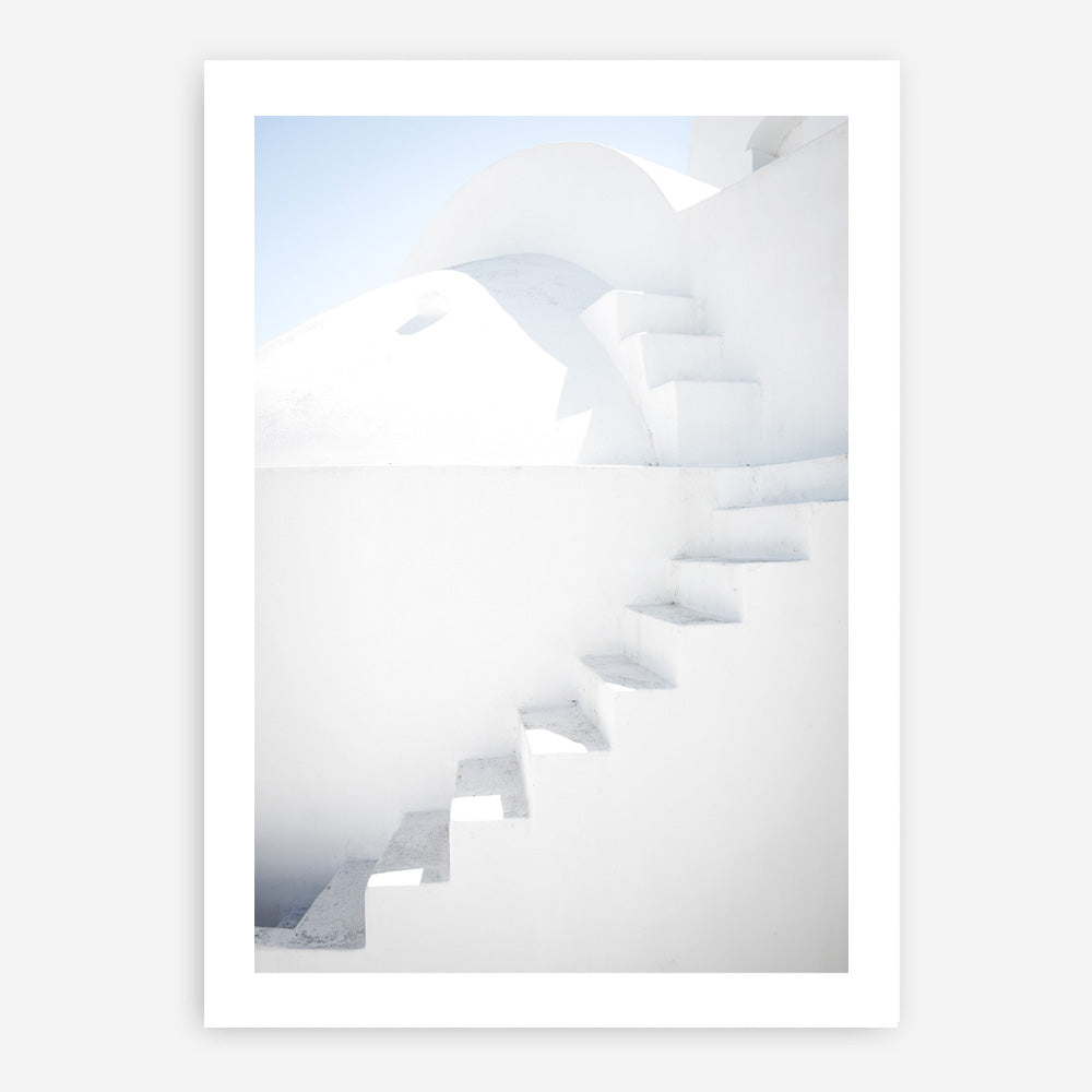 Shop Santorini White Steps II Photo Art Print a coastal themed photography wall art print from The Print Emporium wall artwork collection - Buy Australian made fine art poster and framed prints for the home and your interior decor, TPE-1251-AP