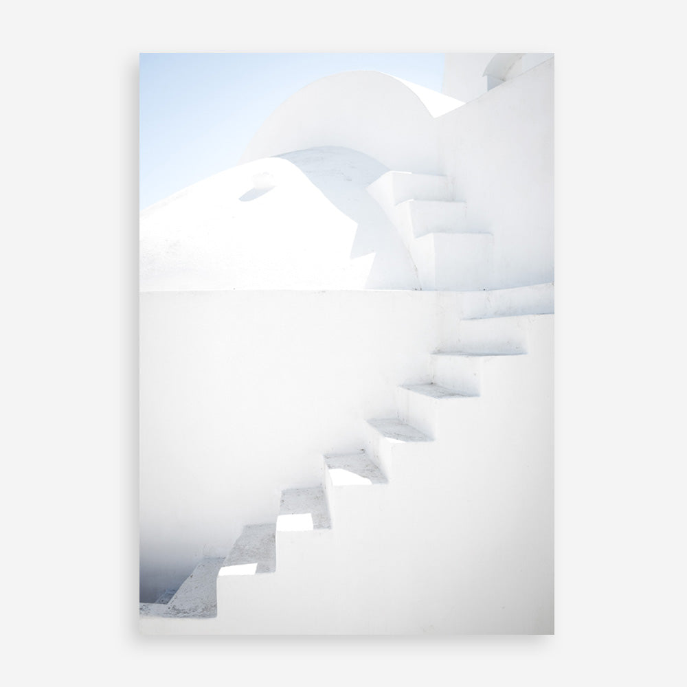 Shop Santorini White Steps II Photo Art Print a coastal themed photography wall art print from The Print Emporium wall artwork collection - Buy Australian made fine art poster and framed prints for the home and your interior decor, TPE-1251-AP
