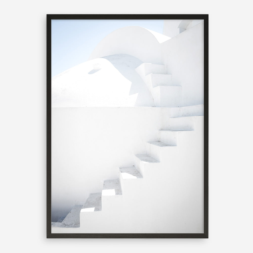 Shop Santorini White Steps II Photo Art Print a coastal themed photography wall art print from The Print Emporium wall artwork collection - Buy Australian made fine art poster and framed prints for the home and your interior decor, TPE-1251-AP