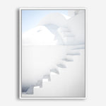 Shop Santorini White Steps II Photo Canvas Print a coastal themed photography framed stretched canvas print from The Print Emporium wall artwork collection - Buy Australian made prints for the home and your interior decor space, TPE-1251-CA-35X46-NF