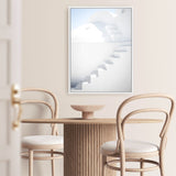 Shop Santorini White Steps II Photo Canvas Print a coastal themed photography framed stretched canvas print from The Print Emporium wall artwork collection - Buy Australian made prints for the home and your interior decor space, TPE-1251-CA-35X46-NF