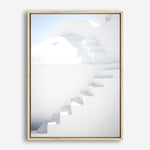Shop Santorini White Steps II Photo Canvas Print a coastal themed photography framed stretched canvas print from The Print Emporium wall artwork collection - Buy Australian made prints for the home and your interior decor space, TPE-1251-CA-35X46-NF