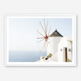 Shop Santorini Windmill II Photo Art Print a coastal themed photography wall art print from The Print Emporium wall artwork collection - Buy Australian made fine art poster and framed prints for the home and your interior decor, TPE-1352-AP
