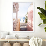 Shop Santorini in Spring Photo Art Print a coastal themed photography wall art print from The Print Emporium wall artwork collection - Buy Australian made fine art poster and framed prints for the home and your interior decor, TPE-1300-AP