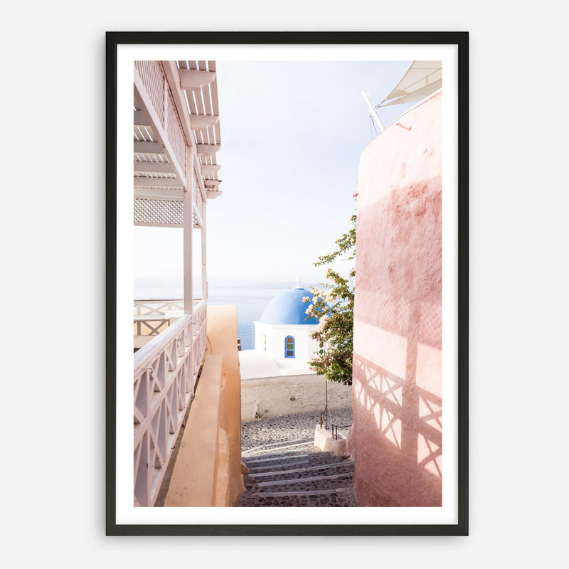 Shop Santorini in Spring Photo Art Print a coastal themed photography wall art print from The Print Emporium wall artwork collection - Buy Australian made fine art poster and framed prints for the home and your interior decor, TPE-1300-AP