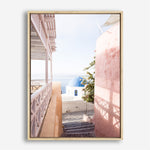 Shop Santorini in Spring Photo Canvas Print a coastal themed photography framed stretched canvas print from The Print Emporium wall artwork collection - Buy Australian made prints for the home and your interior decor space, TPE-1300-CA-35X46-NF