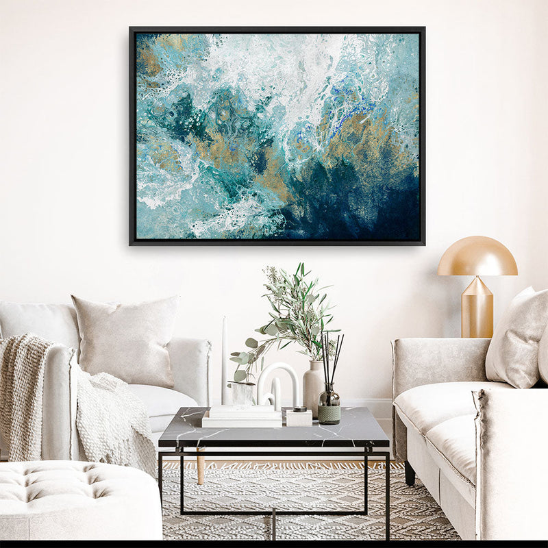 Shop Saran Canvas Print a painted abstract themed framed canvas wall art print from The Print Emporium artwork collection - Buy Australian made fine art painting style stretched canvas prints for the home and your interior decor space, TPE-PC-HB002-CA-35X46-NF