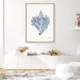 Shop Sea Garden II Royal Blue Canvas Print a painted style framed canvas wall art print from The Print Emporium artwork collection - Buy Australian made fine art painting style stretched canvas prints for the home and your interior decor space, TPE-WA-63919-CA-35X46-NF