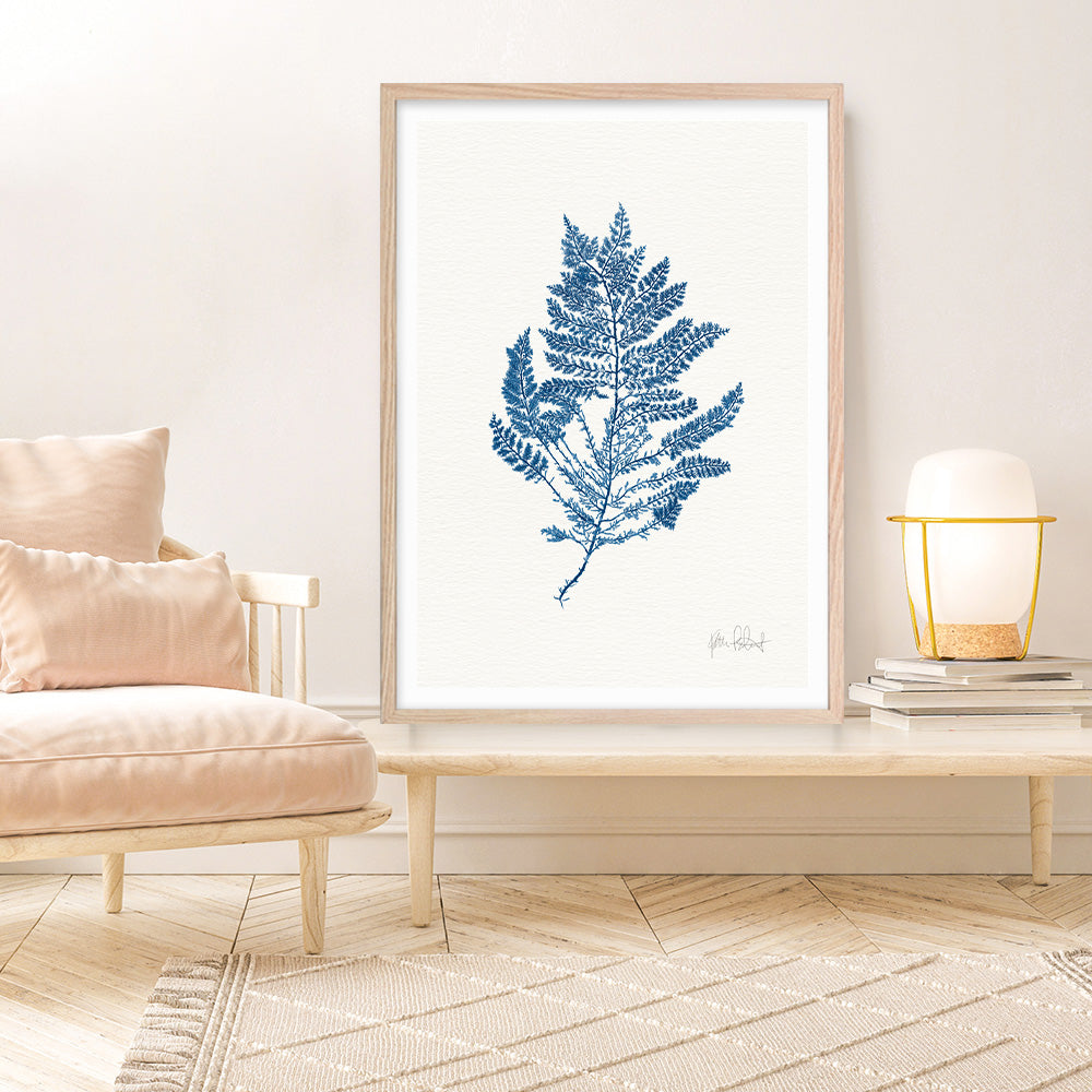 Shop Sea Garden III Royal Blue Art Print a coastal themed painted wall art print from The Print Emporium wall artwork collection - Buy Australian made fine art painting style poster and framed prints for the home and your interior decor room, TPE-WA-63920-AP