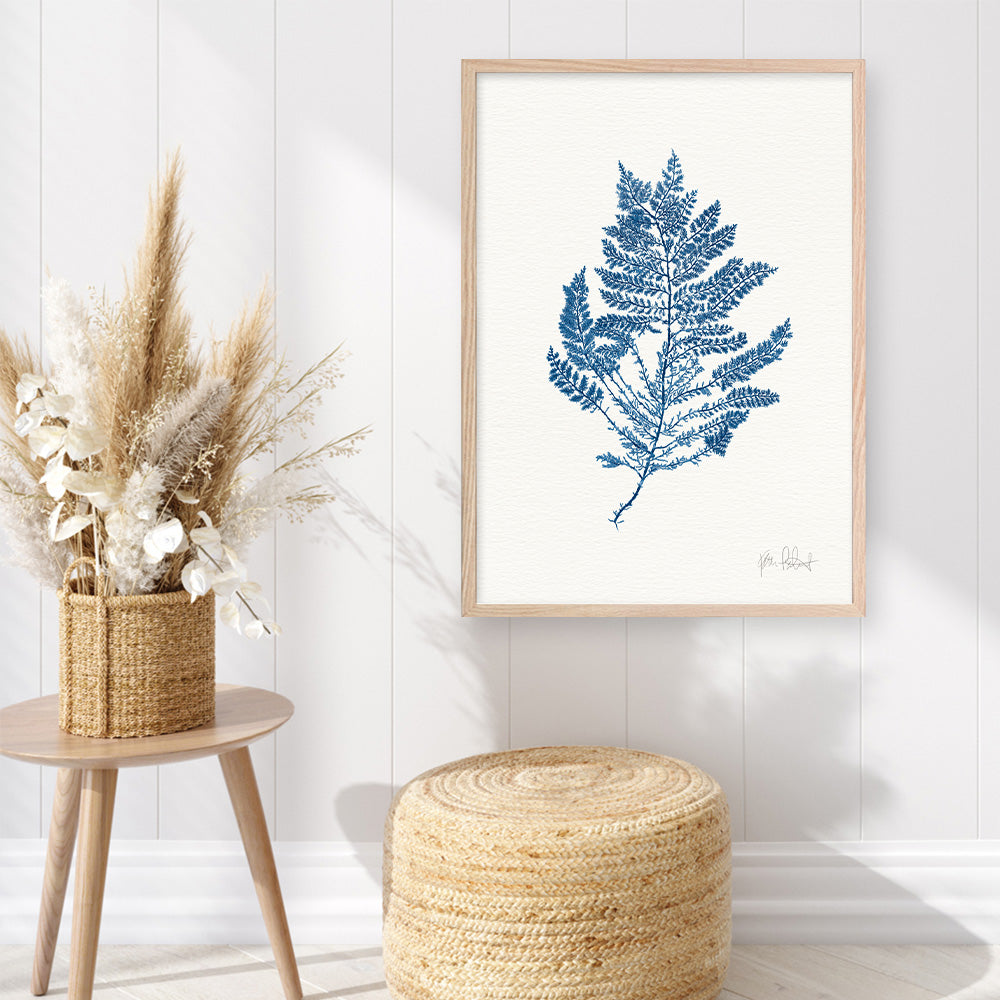 Shop Sea Garden III Royal Blue Art Print a coastal themed painted wall art print from The Print Emporium wall artwork collection - Buy Australian made fine art painting style poster and framed prints for the home and your interior decor room, TPE-WA-63920-AP