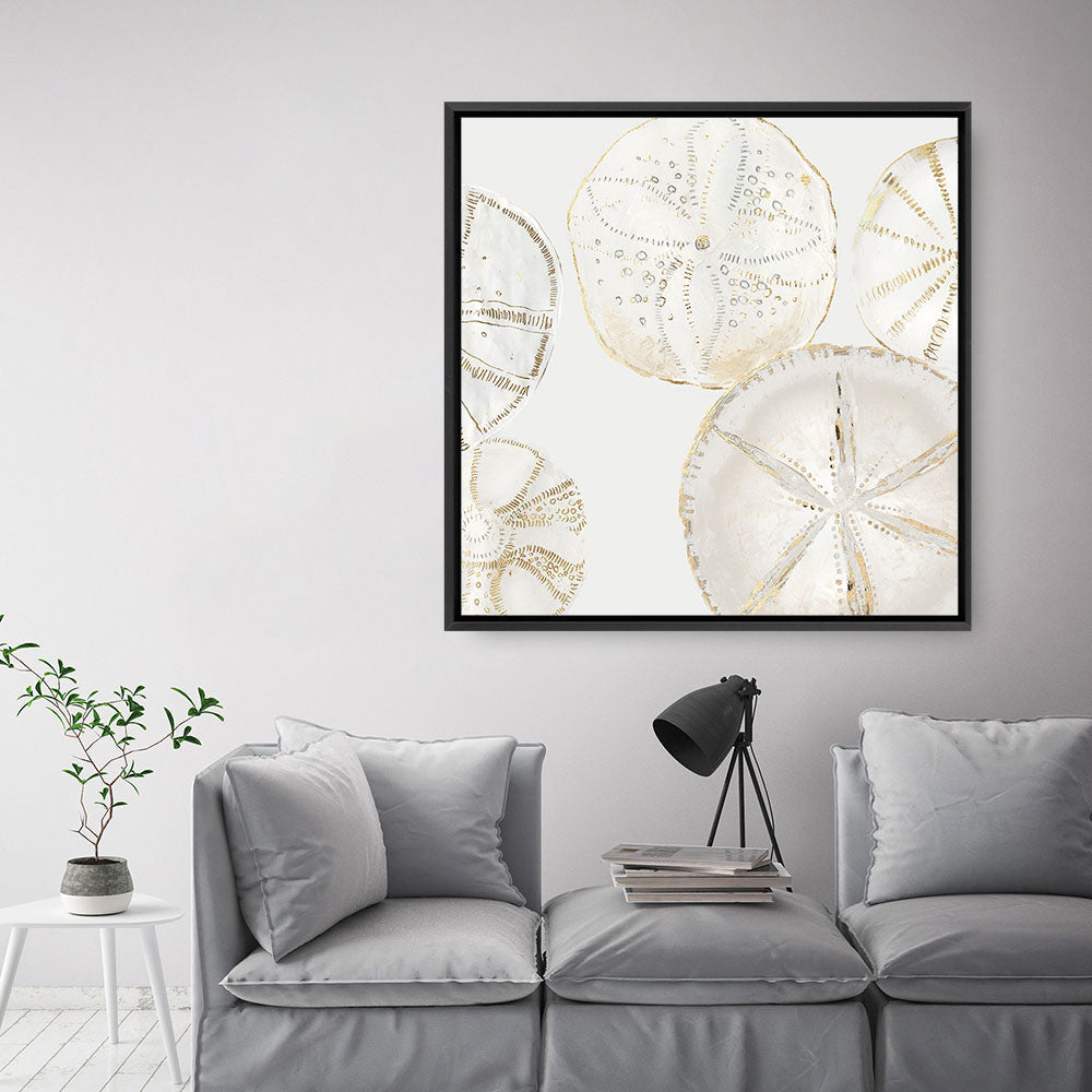 Shop Sea Patterns I (Square) Canvas Print a painted abstract themed framed canvas wall art print from The Print Emporium artwork collection - Buy Australian made fine art painting style stretched canvas prints for the home and your interior decor space, TPE-PC-WLR29-CA-40X40-NF