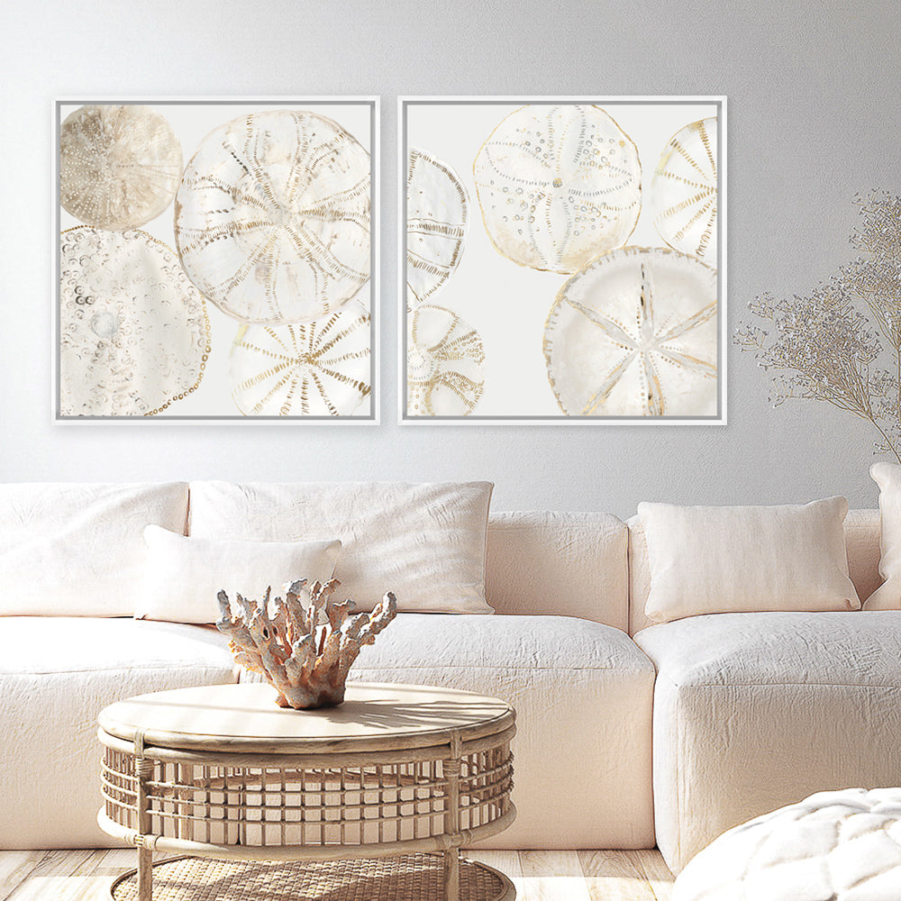 Shop Sea Patterns II (Square) Canvas Print a painted abstract themed framed canvas wall art print from The Print Emporium artwork collection - Buy Australian made fine art painting style stretched canvas prints for the home and your interior decor space, TPE-PC-WLR30-CA-40X40-NF