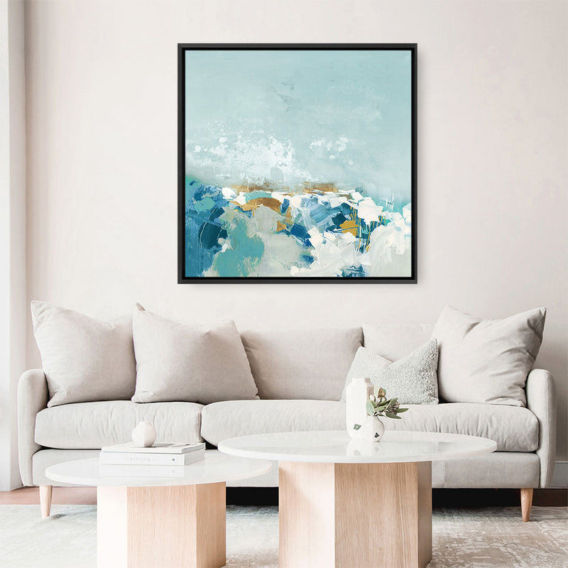 Shop Sea Pebbles (Square) Canvas Print a painted abstract themed framed canvas wall art print from The Print Emporium artwork collection - Buy Australian made fine art painting style stretched canvas prints for the home and your interior decor space, TPE-PC-BC053-CA-40X40-NF