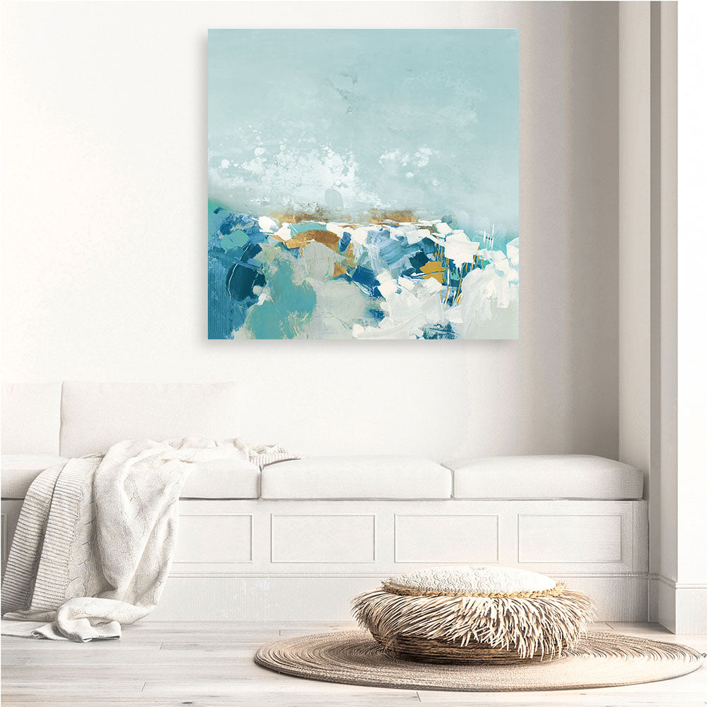 Shop Sea Pebbles (Square) Canvas Print a painted abstract themed framed canvas wall art print from The Print Emporium artwork collection - Buy Australian made fine art painting style stretched canvas prints for the home and your interior decor space, TPE-PC-BC053-CA-40X40-NF