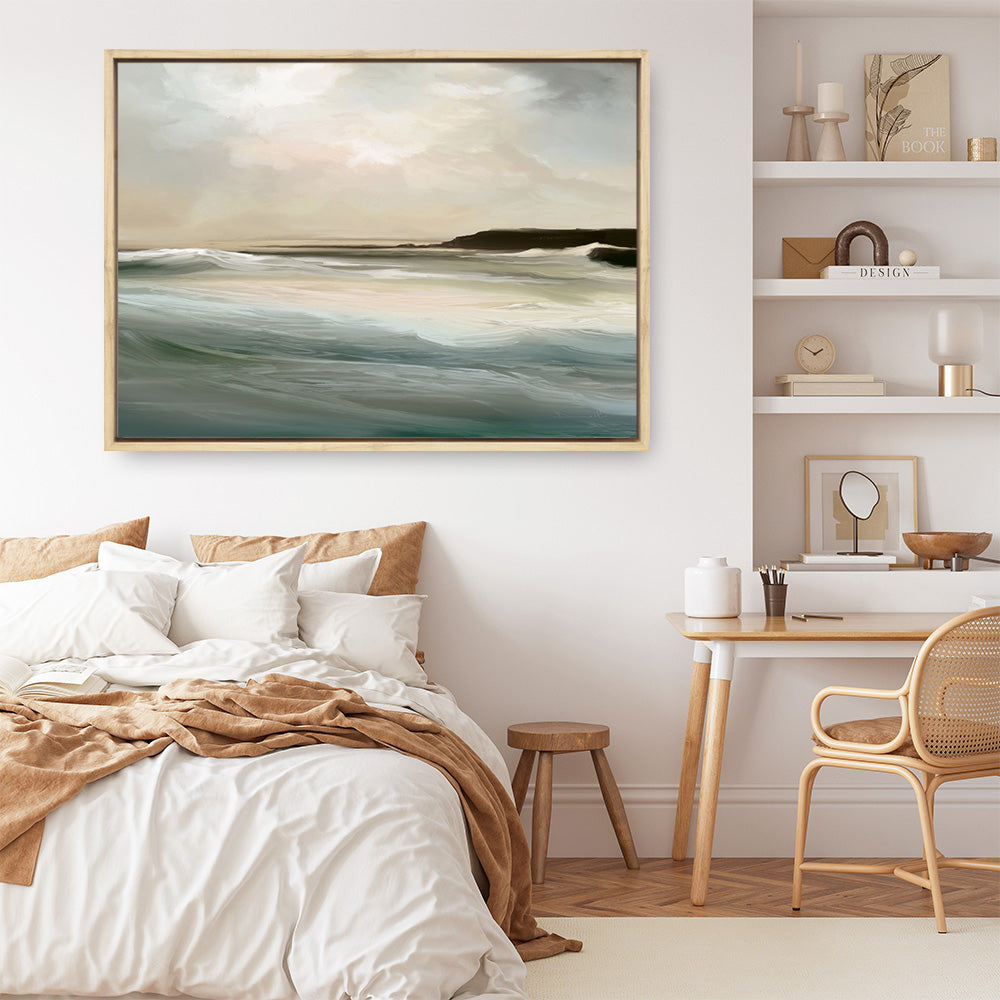 Shop Sennen Cove Canvas Print a painted abstract themed framed canvas wall art print from The Print Emporium artwork collection - Buy Australian made fine art painting style stretched canvas prints for the home and your interior decor space, TPE-DH-361-CA-35X46-NF