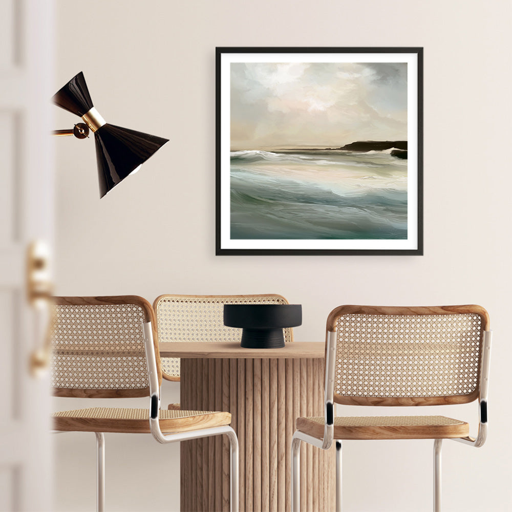 Shop Sennen Cove (Square) Art Print a painted abstract themed wall art print from The Print Emporium wall artwork collection - Buy Australian made fine art painting style poster and framed prints for the home and your interior decor room, TPE-DH-173-AP