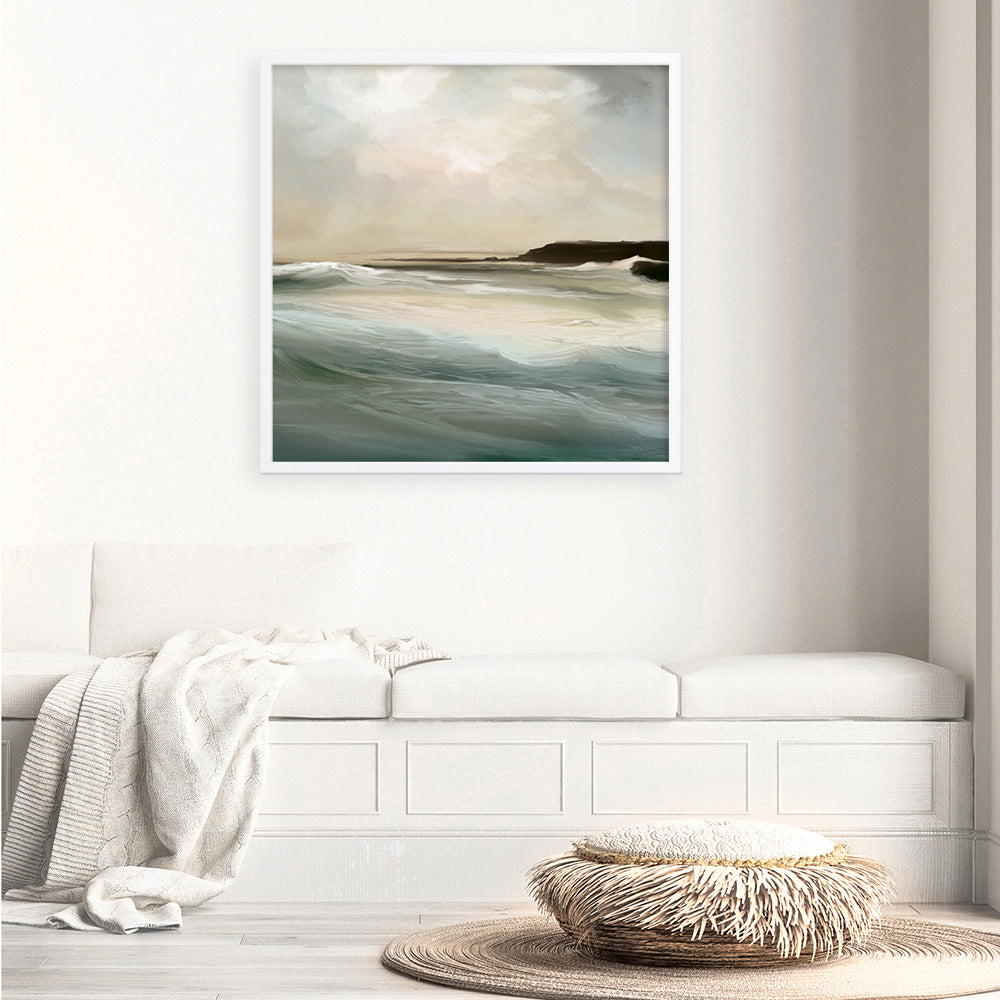 Shop Sennen Cove (Square) Art Print a painted abstract themed wall art print from The Print Emporium wall artwork collection - Buy Australian made fine art painting style poster and framed prints for the home and your interior decor room, TPE-DH-173-AP