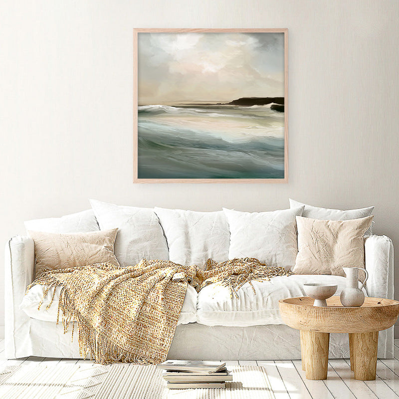 Shop Sennen Cove (Square) Art Print a painted abstract themed wall art print from The Print Emporium wall artwork collection - Buy Australian made fine art painting style poster and framed prints for the home and your interior decor room, TPE-DH-173-AP