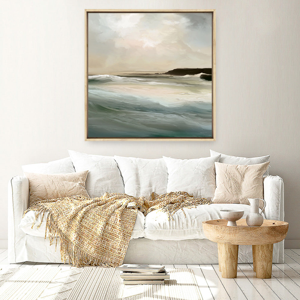 Shop Sennen Cove (Square) Canvas Print a painted abstract themed framed canvas wall art print from The Print Emporium artwork collection - Buy Australian made fine art painting style stretched canvas prints for the home and your interior decor space, TPE-DH-173-CA-40X40-NF