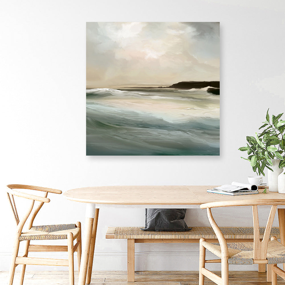 Shop Sennen Cove (Square) Canvas Print a painted abstract themed framed canvas wall art print from The Print Emporium artwork collection - Buy Australian made fine art painting style stretched canvas prints for the home and your interior decor space, TPE-DH-173-CA-40X40-NF