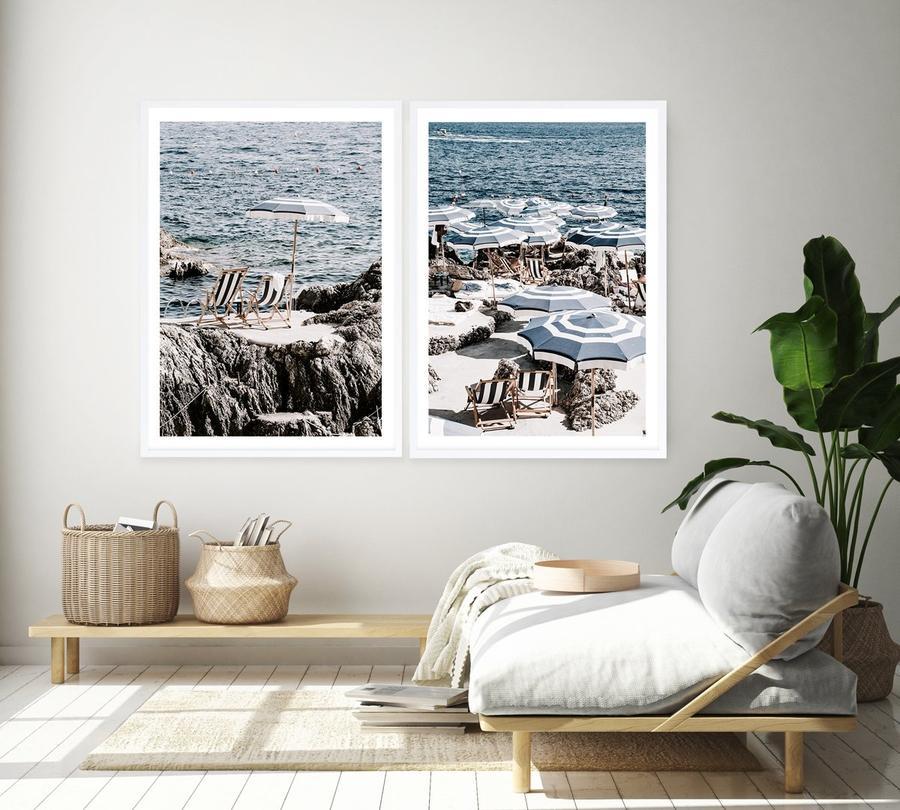 Shop Set of 2 - Fontelina Chairs & Fontelina Views Photo Art Prints a photography wall art print from The Print Emporium wall artwork collection - Buy Australian made fine art poster and framed prints for the home and your interior decor room