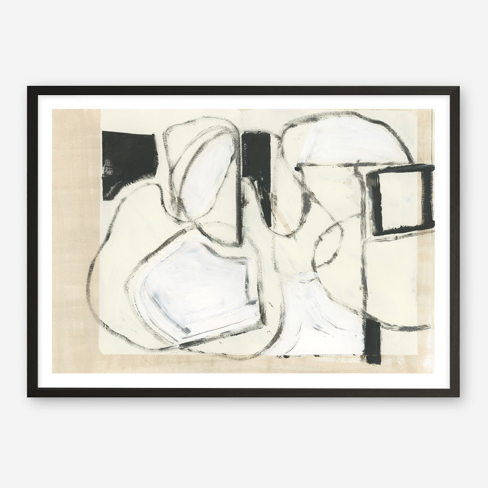 Shop Settling Shapes I Art Print a painted abstract themed wall art print from The Print Emporium wall artwork collection - Buy Australian made fine art painting style poster and framed prints for the home and your interior decor room, TPE-PC-WZ559-AP