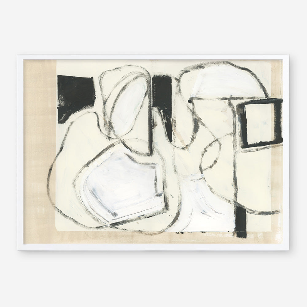 Shop Settling Shapes I Art Print a painted abstract themed wall art print from The Print Emporium wall artwork collection - Buy Australian made fine art painting style poster and framed prints for the home and your interior decor room, TPE-PC-WZ559-AP