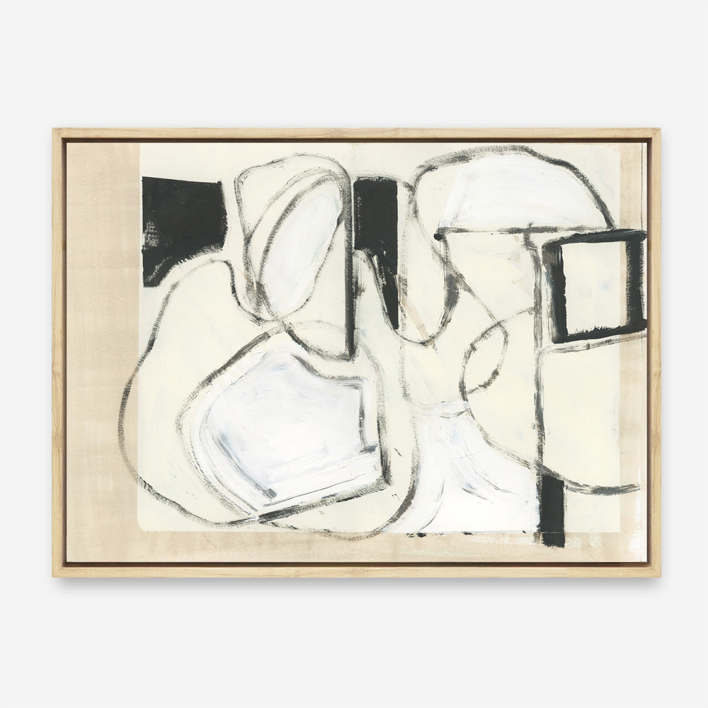 Shop Settling Shapes I Canvas Print a painted abstract themed framed canvas wall art print from The Print Emporium artwork collection - Buy Australian made fine art painting style stretched canvas prints for the home and your interior decor space, TPE-PC-WZ559-CA-35X46-NF