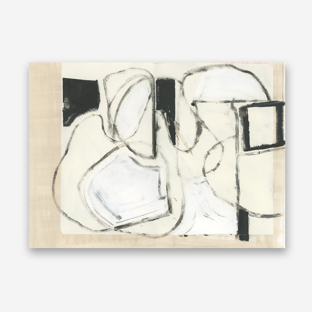 Shop Settling Shapes I Canvas Print a painted abstract themed framed canvas wall art print from The Print Emporium artwork collection - Buy Australian made fine art painting style stretched canvas prints for the home and your interior decor space, TPE-PC-WZ559-CA-35X46-NF