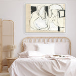 Shop Settling Shapes I Canvas Print a painted abstract themed framed canvas wall art print from The Print Emporium artwork collection - Buy Australian made fine art painting style stretched canvas prints for the home and your interior decor space, TPE-PC-WZ559-CA-35X46-NF