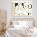 Shop Settling Shapes I Canvas Print a painted abstract themed framed canvas wall art print from The Print Emporium artwork collection - Buy Australian made fine art painting style stretched canvas prints for the home and your interior decor space, TPE-PC-WZ559-CA-35X46-NF