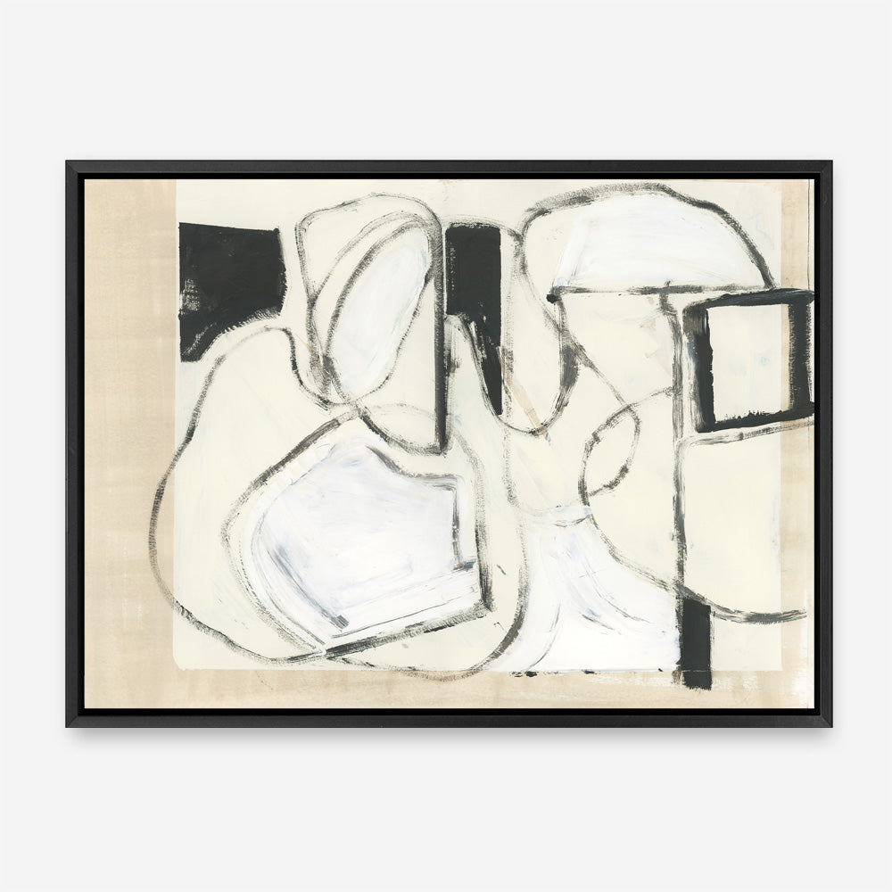 Shop Settling Shapes I Canvas Print a painted abstract themed framed canvas wall art print from The Print Emporium artwork collection - Buy Australian made fine art painting style stretched canvas prints for the home and your interior decor space, TPE-PC-WZ559-CA-35X46-NF