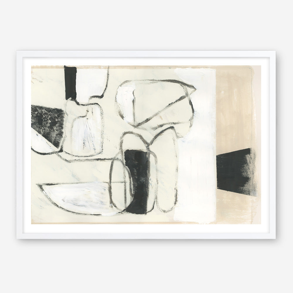 Shop Settling Shapes II Art Print a painted abstract themed wall art print from The Print Emporium wall artwork collection - Buy Australian made fine art painting style poster and framed prints for the home and your interior decor room, TPE-PC-WZ560-AP
