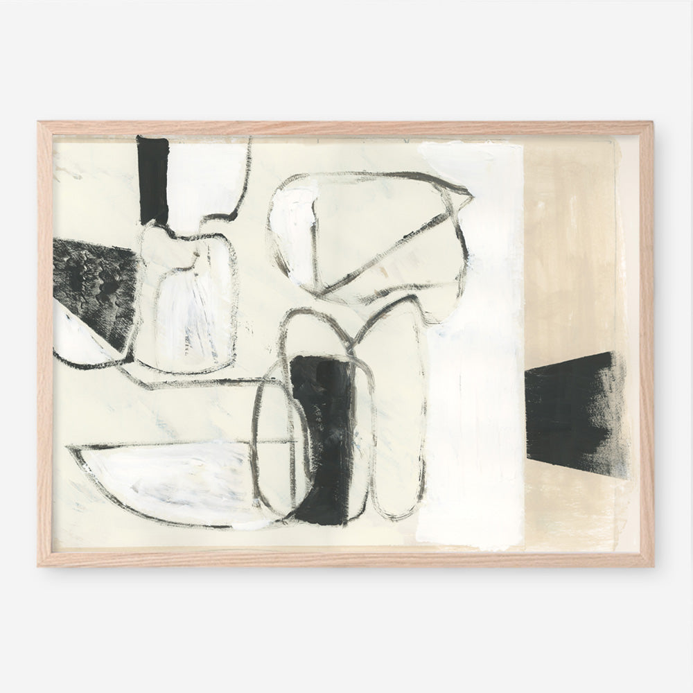 Shop Settling Shapes II Art Print a painted abstract themed wall art print from The Print Emporium wall artwork collection - Buy Australian made fine art painting style poster and framed prints for the home and your interior decor room, TPE-PC-WZ560-AP