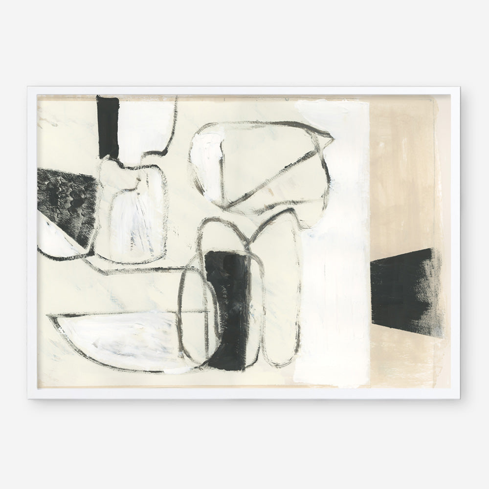 Shop Settling Shapes II Art Print a painted abstract themed wall art print from The Print Emporium wall artwork collection - Buy Australian made fine art painting style poster and framed prints for the home and your interior decor room, TPE-PC-WZ560-AP