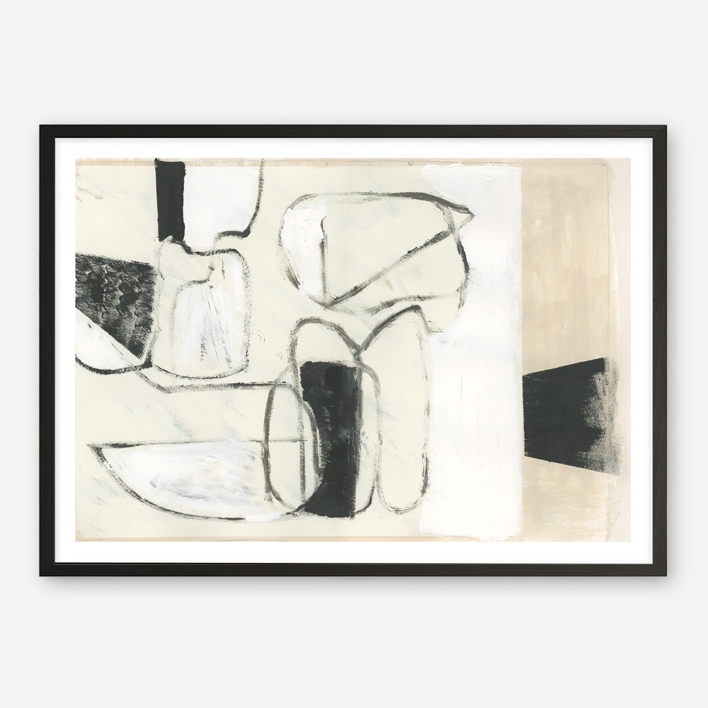 Shop Settling Shapes II Art Print a painted abstract themed wall art print from The Print Emporium wall artwork collection - Buy Australian made fine art painting style poster and framed prints for the home and your interior decor room, TPE-PC-WZ560-AP