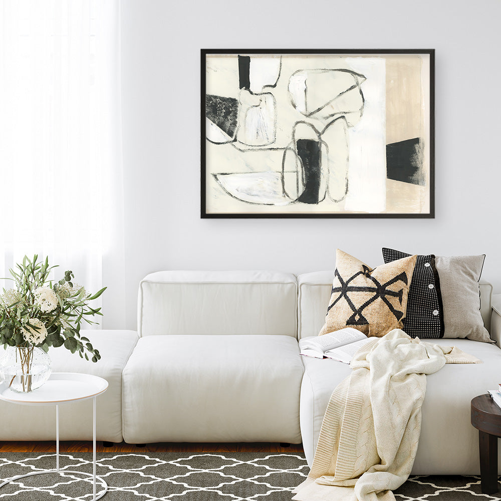 Shop Settling Shapes II Art Print a painted abstract themed wall art print from The Print Emporium wall artwork collection - Buy Australian made fine art painting style poster and framed prints for the home and your interior decor room, TPE-PC-WZ560-AP