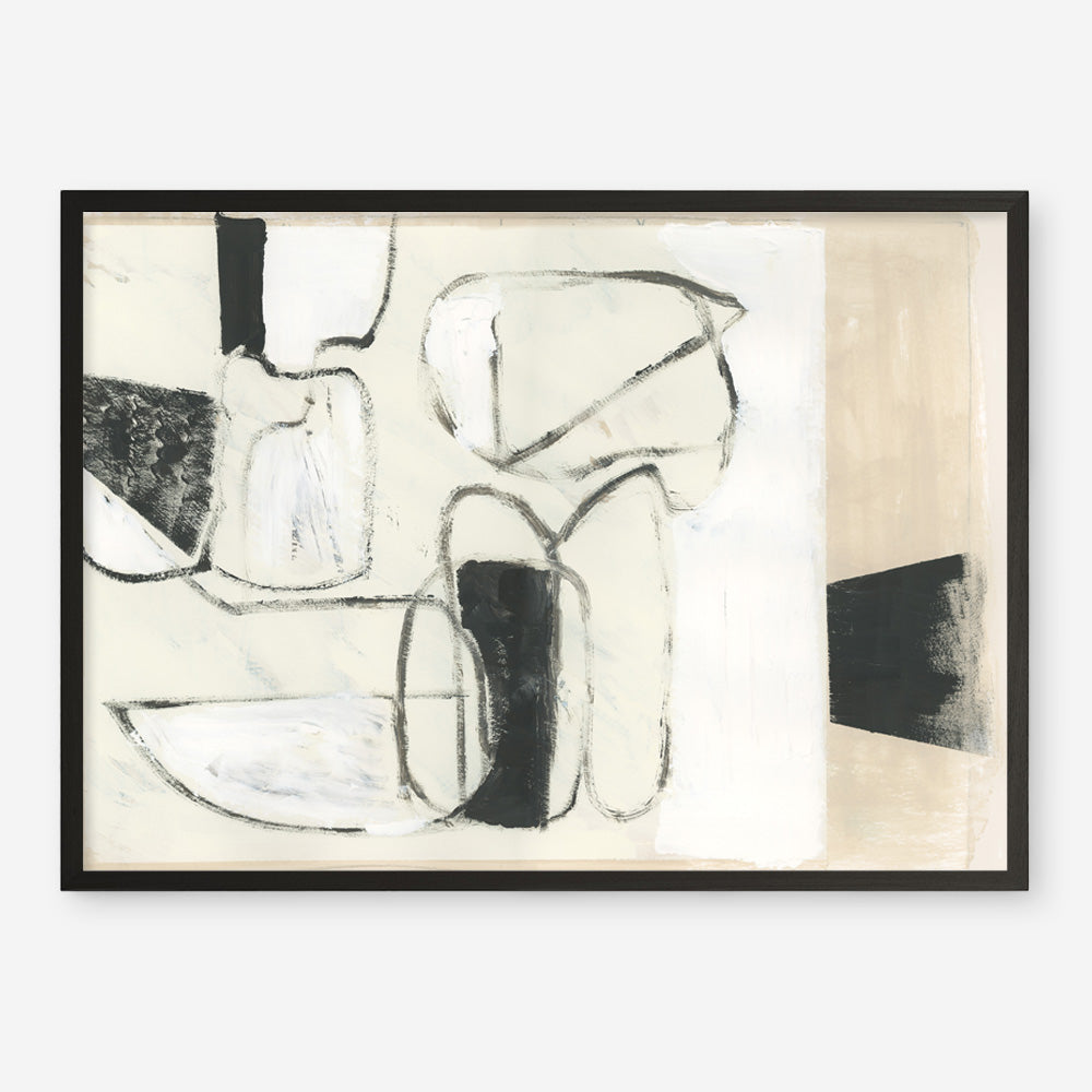 Shop Settling Shapes II Art Print a painted abstract themed wall art print from The Print Emporium wall artwork collection - Buy Australian made fine art painting style poster and framed prints for the home and your interior decor room, TPE-PC-WZ560-AP