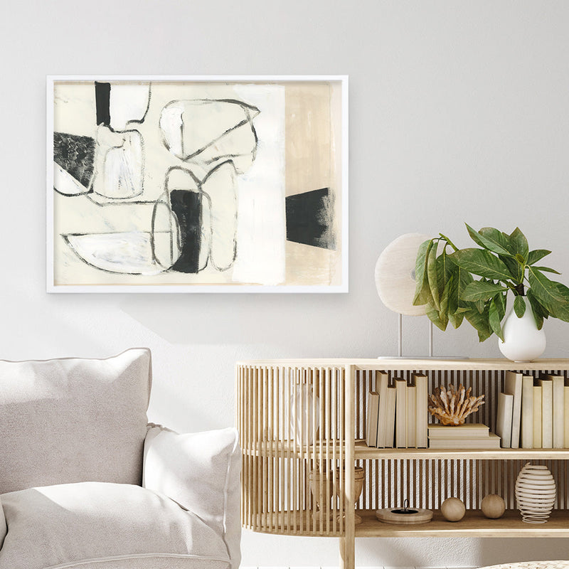 Shop Settling Shapes II Art Print a painted abstract themed wall art print from The Print Emporium wall artwork collection - Buy Australian made fine art painting style poster and framed prints for the home and your interior decor room, TPE-PC-WZ560-AP