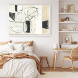 Shop Settling Shapes II Canvas Print a painted abstract themed framed canvas wall art print from The Print Emporium artwork collection - Buy Australian made fine art painting style stretched canvas prints for the home and your interior decor space, TPE-PC-WZ560-CA-35X46-NF