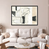 Shop Settling Shapes II Canvas Print a painted abstract themed framed canvas wall art print from The Print Emporium artwork collection - Buy Australian made fine art painting style stretched canvas prints for the home and your interior decor space, TPE-PC-WZ560-CA-35X46-NF