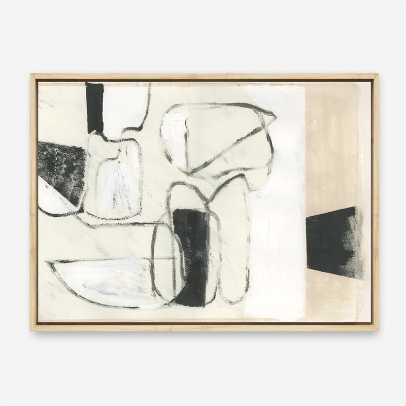 Shop Settling Shapes II Canvas Print a painted abstract themed framed canvas wall art print from The Print Emporium artwork collection - Buy Australian made fine art painting style stretched canvas prints for the home and your interior decor space, TPE-PC-WZ560-CA-35X46-NF