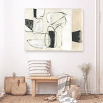 Shop Settling Shapes II Canvas Print a painted abstract themed framed canvas wall art print from The Print Emporium artwork collection - Buy Australian made fine art painting style stretched canvas prints for the home and your interior decor space, TPE-PC-WZ560-CA-35X46-NF