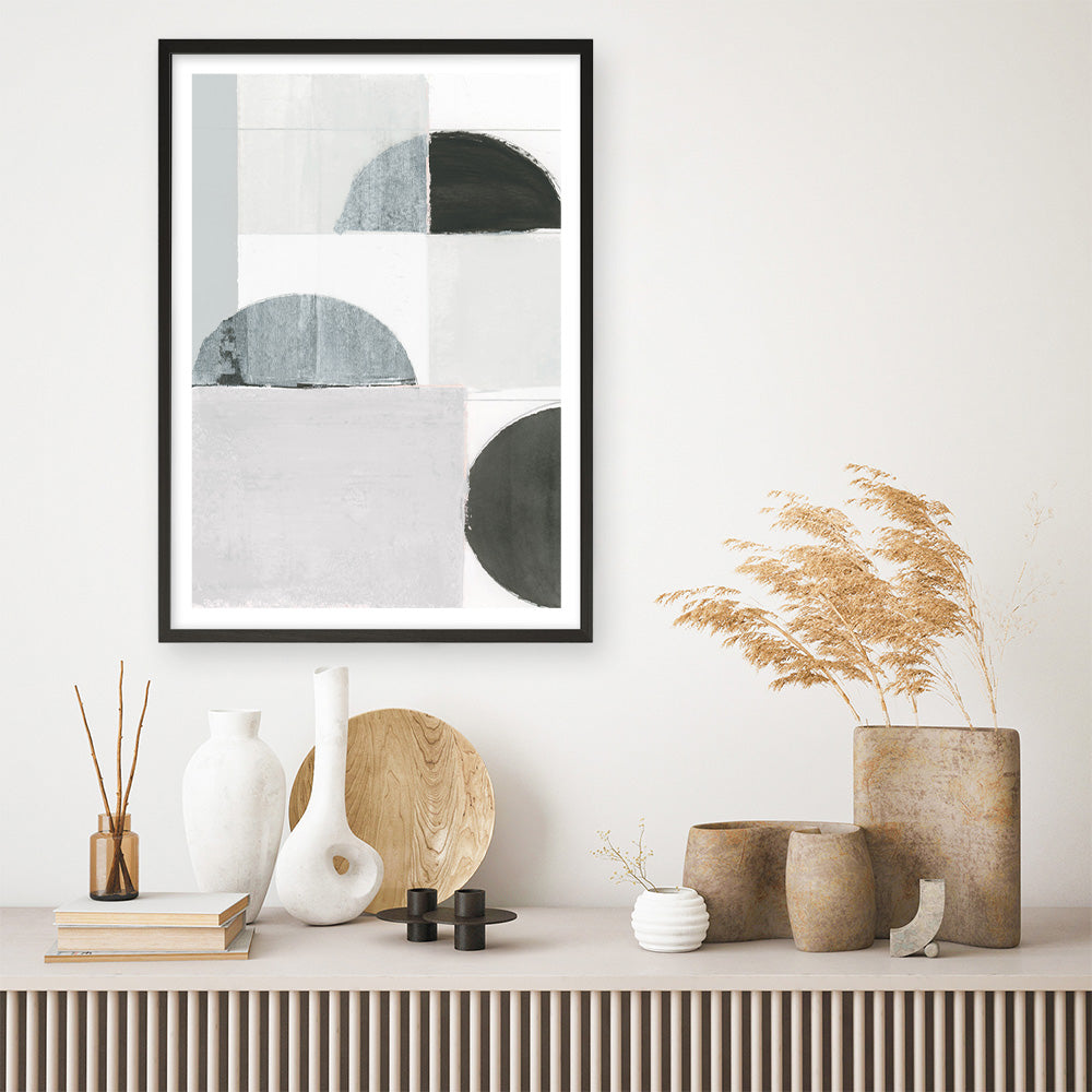 Shop Shape Parade I Art Print a painted abstract themed wall art print from The Print Emporium wall artwork collection - Buy Australian made fine art painting style poster and framed prints for the home and your interior decor room, TPE-PC-WZ573-AP